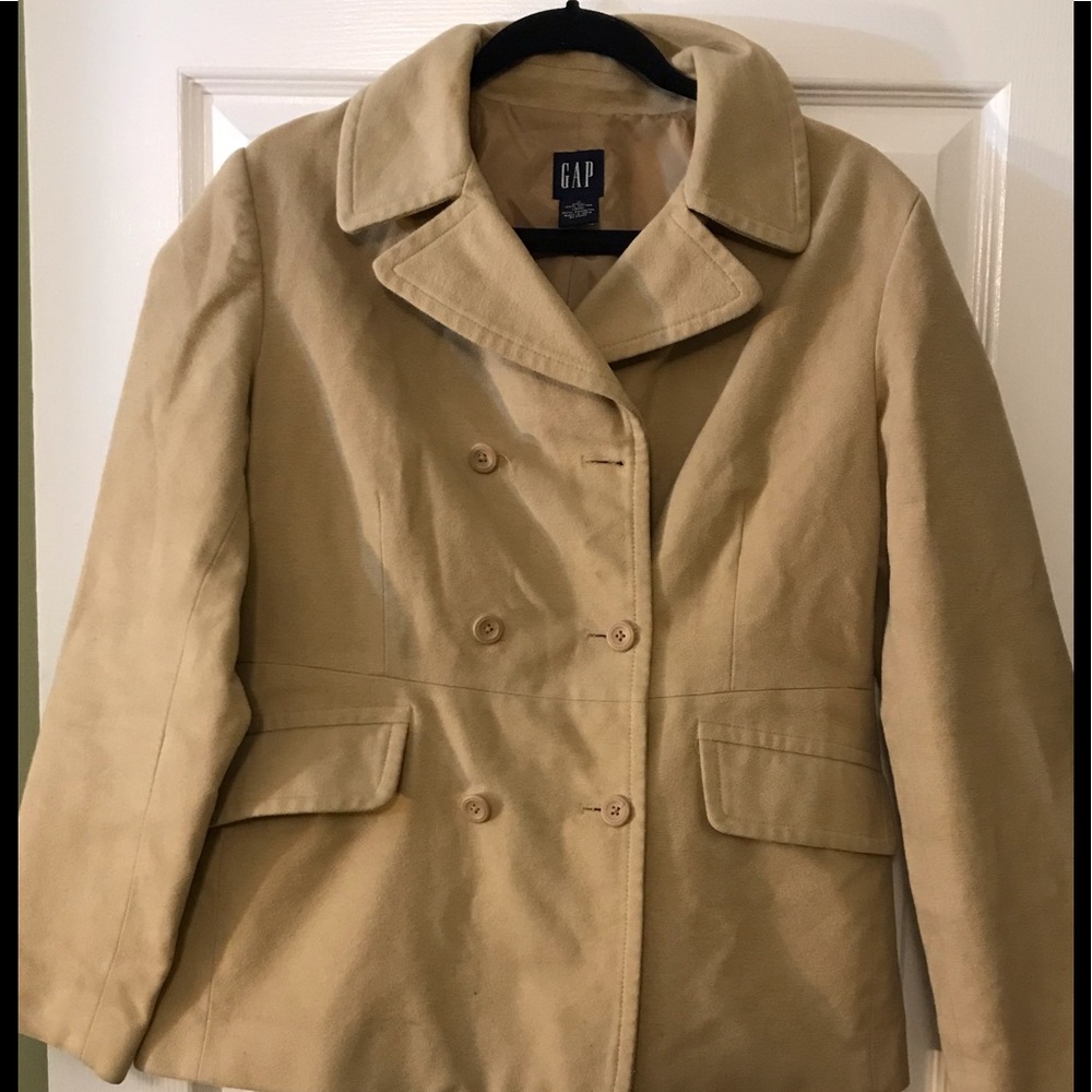 VINTAGE GAP DOUBLE BREASTED OVERSIZED CAMEL BLAZER